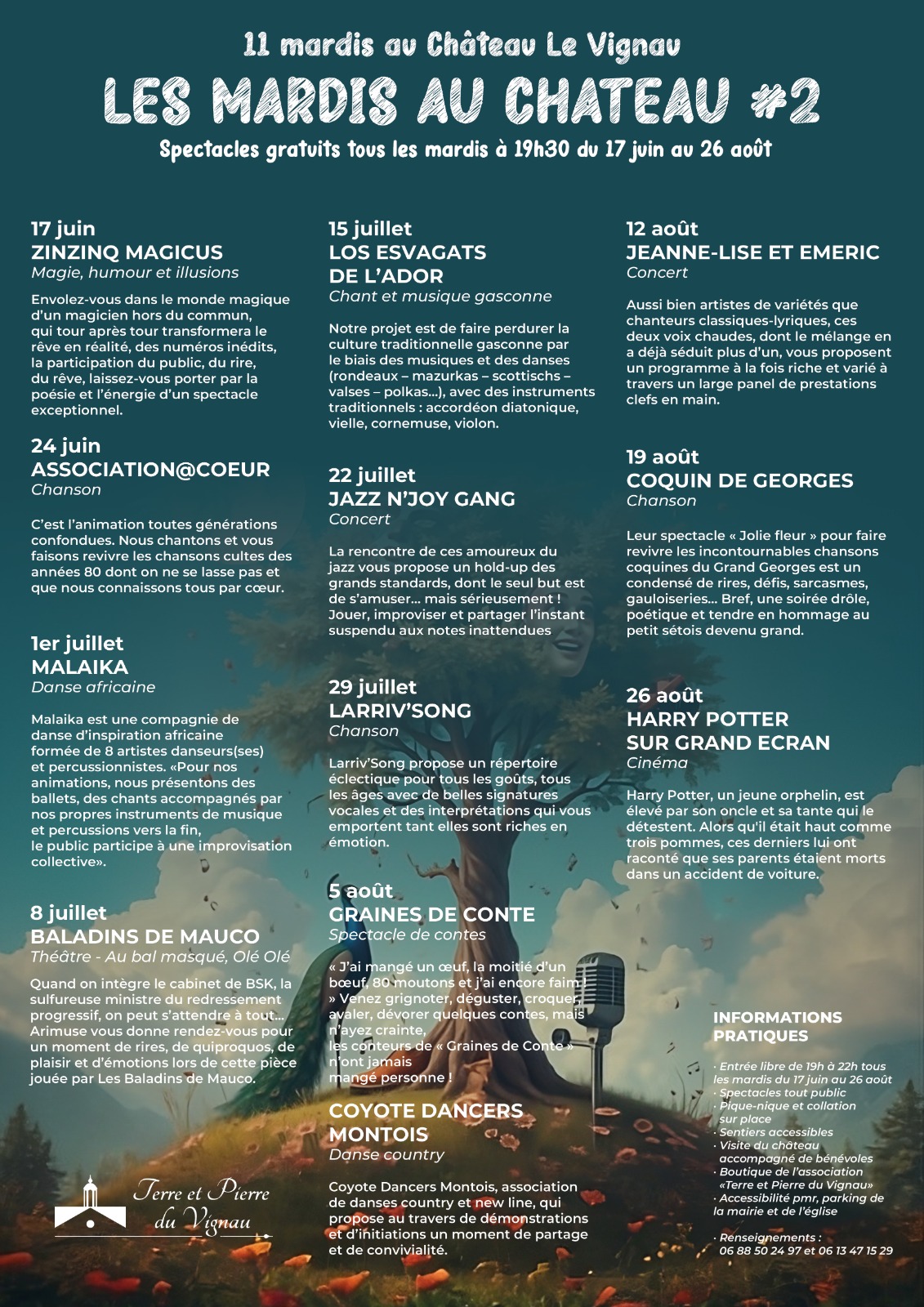 Les mardis au château - Spectacle "Au bal masqué, Olé, Olé" avec les Baladins de Mauco, Le Vignau