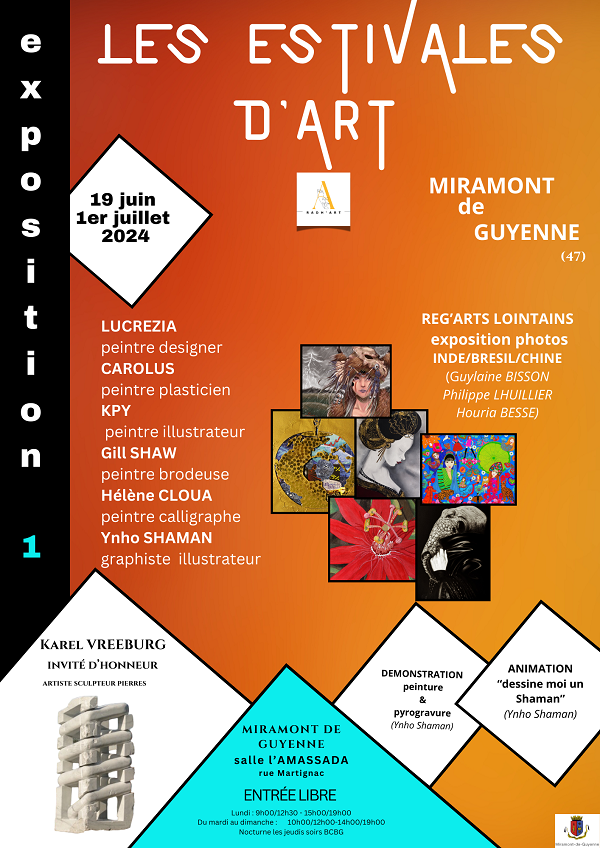 Exposition 1 - Les Estivales d'Art de la Bastide  France Nouvelle-Aquitaine Lot-et-Garonne Miramont-de-Guyenne 47800