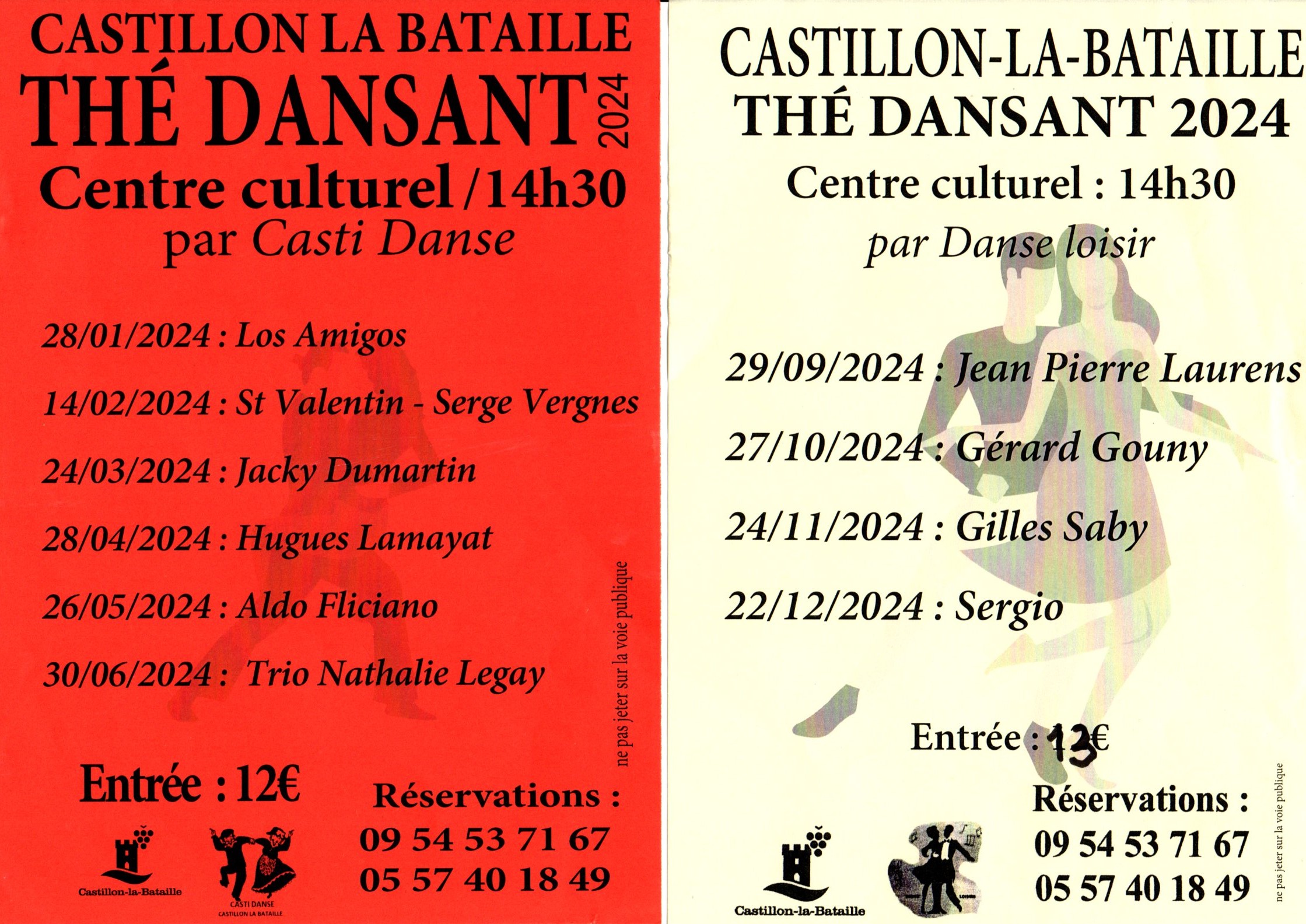 Thé dansant  France Nouvelle-Aquitaine Gironde Castillon-la-Bataille 33350