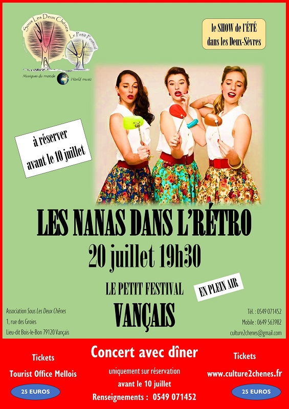 Le Petit Festival : Concert-Dîner LES NANAS DANS L'RÉTRO null France null null null null