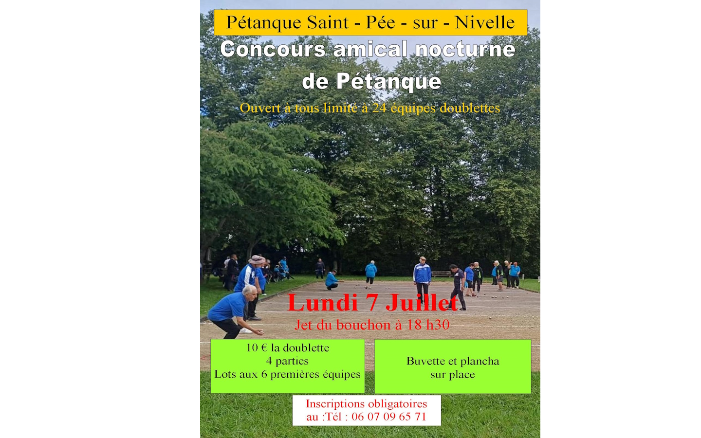 Concours amical nocturne de Pétanque