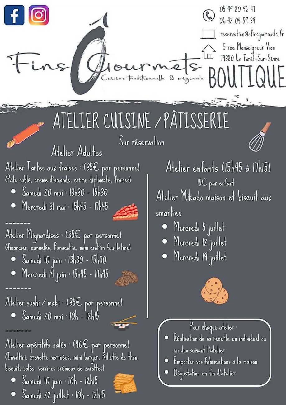 Restaurant et Traiteur Ô Fins Gourmets  France Nouvelle-Aquitaine Deux-Sèvres La Forêt-sur-Sèvre 79380