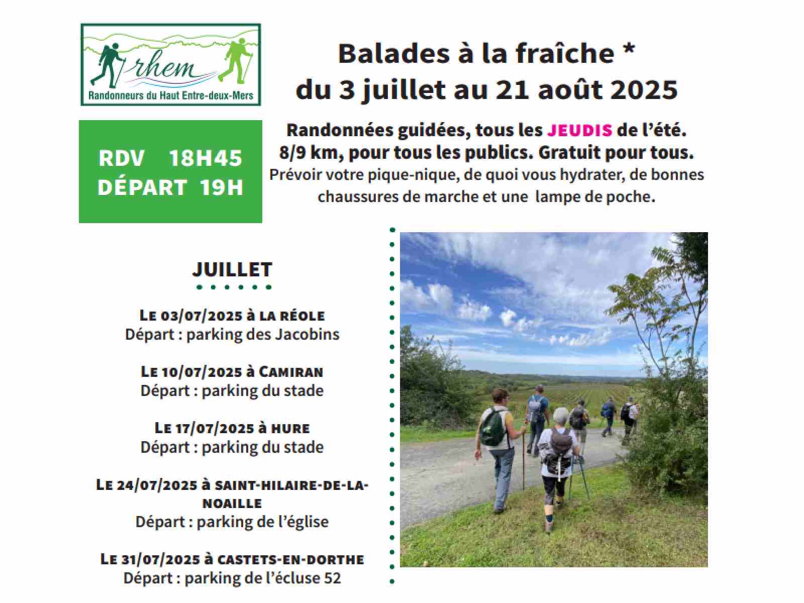 Balades à la fraîche