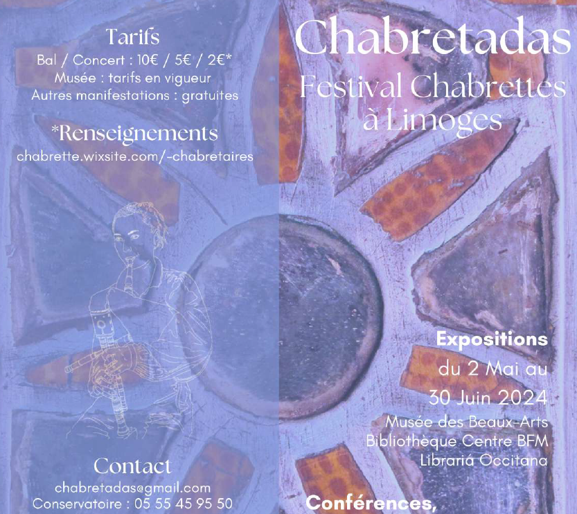 Conférence, Concert - Festival Chabrette - Limoges Le 18 mai 2024