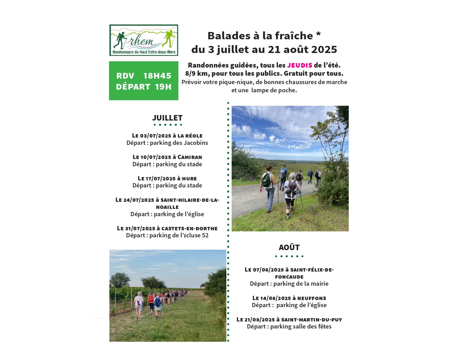 Balade à la fraîche à Saint-Martin-du-Puy