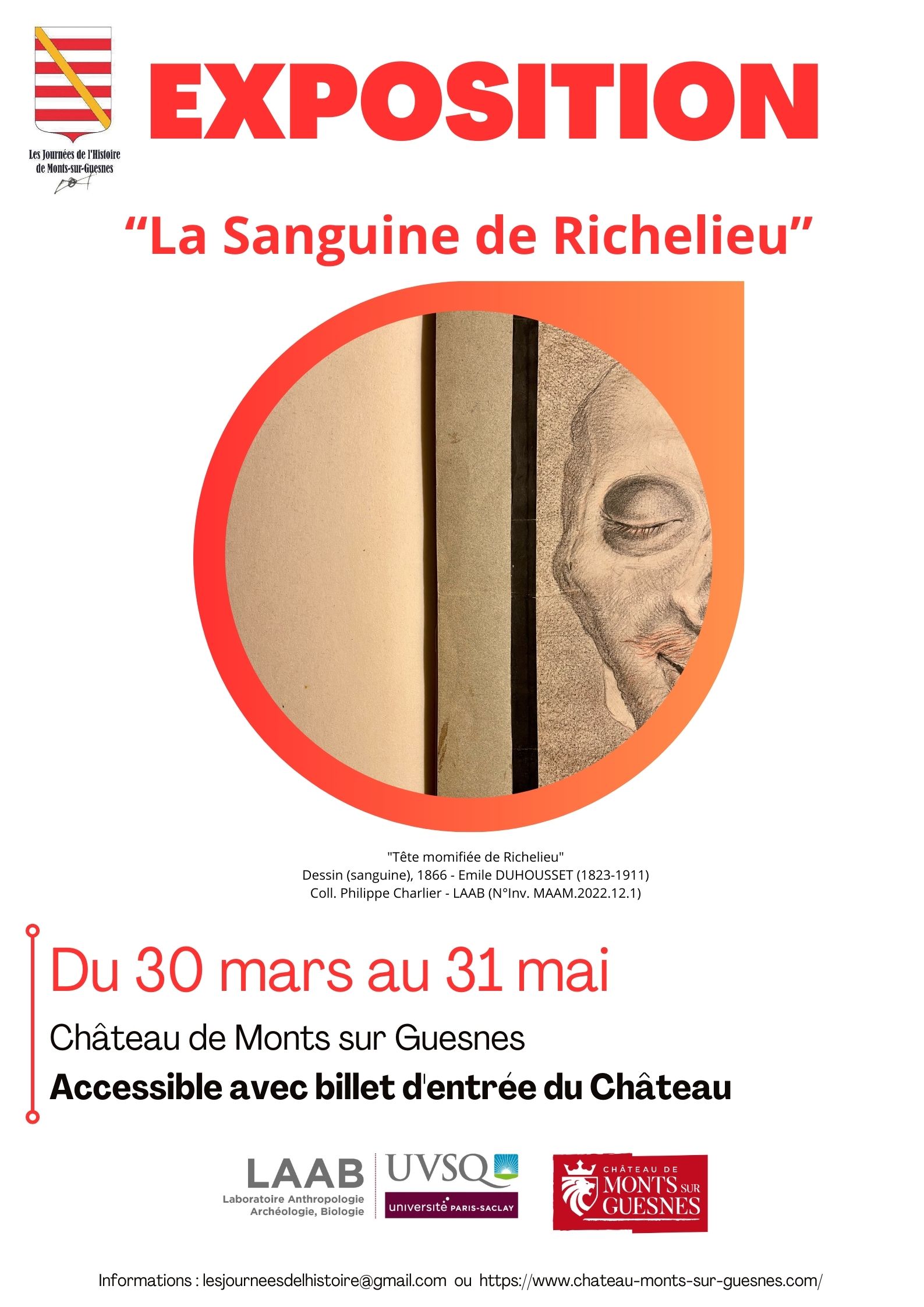 Exposition "La Sanguine de Richelieu et autres nouveaux patients de l'Histoire" au Château de Monts-sur-Guesnes null France null null null null