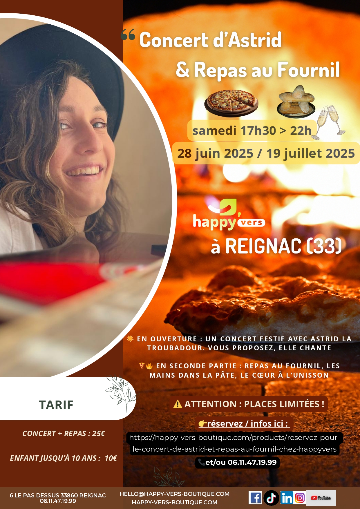 Concert & Repas au Fournil – avec Astrid la Troubadour