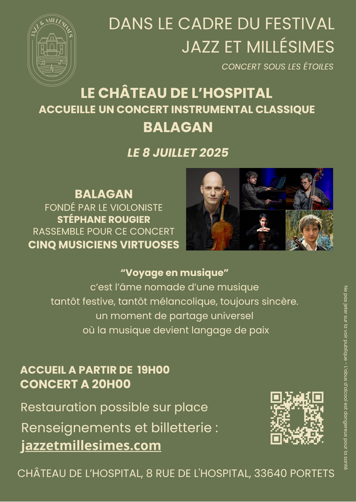 Concert dans le cadre du festival jazz et millésimes