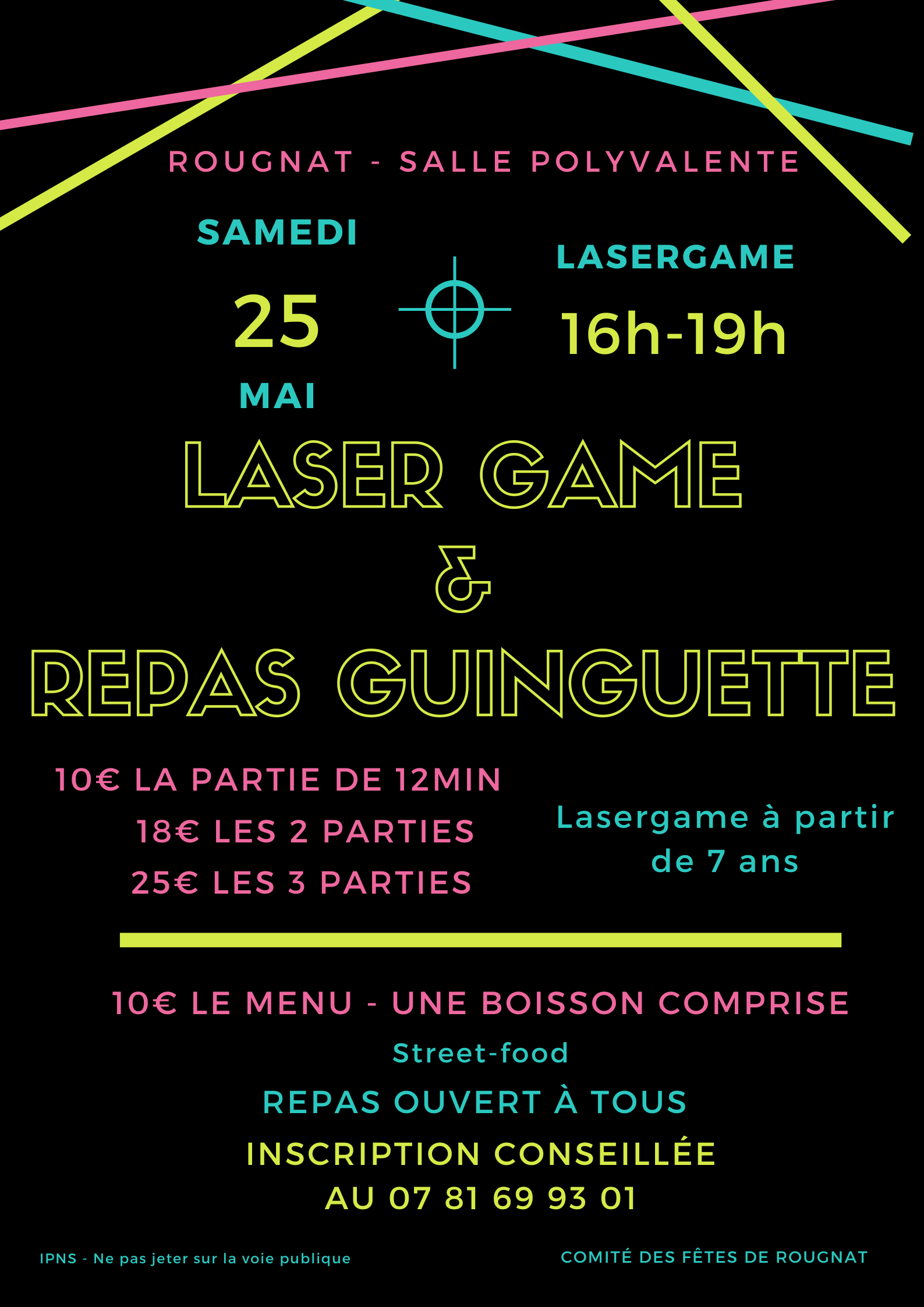 Lasergame & repas guinguette Le 25 mai 2024
