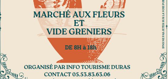 Marché aux fleurs, vide-greniers  France Nouvelle-Aquitaine Lot-et-Garonne Duras 47120