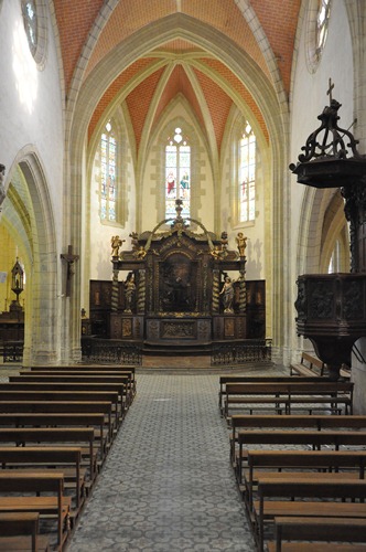 Le retable de l'église Saint-Etienne  France Nouvelle-Aquitaine Lot-et-Garonne Lauzun 47410