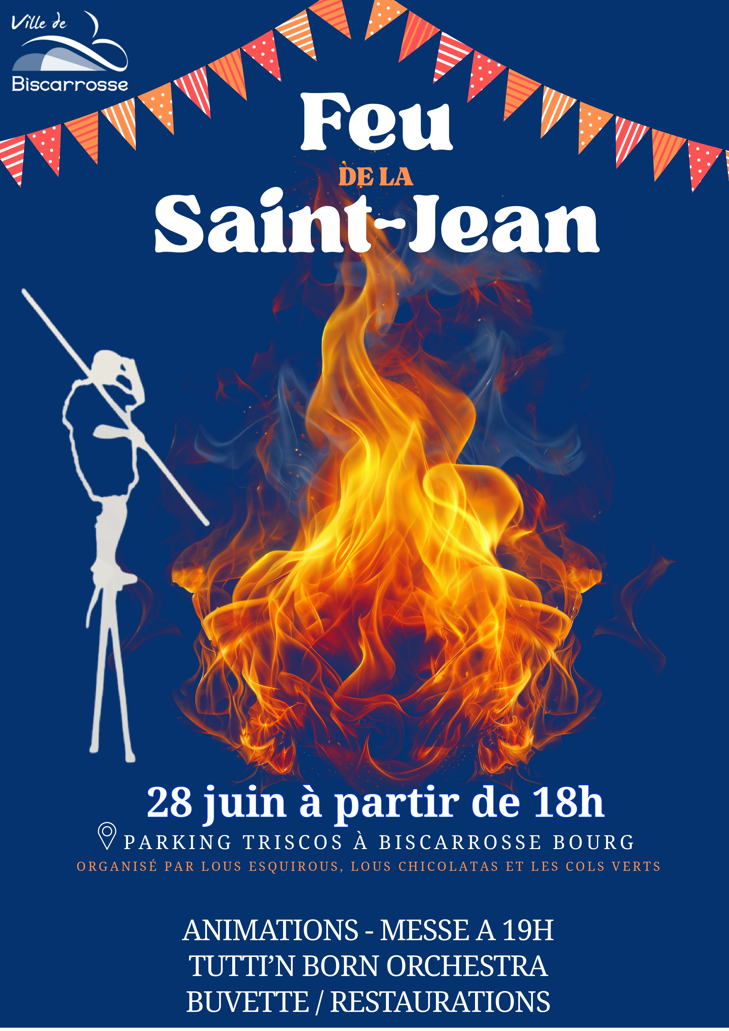 Feu de la Saint-Jean à Biscarrosse