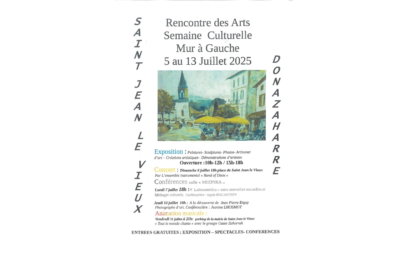 Rencontre des arts : Semaine culturelle : Conférence "Latinoamérica" entre merveilles naturelles et héritages culturels