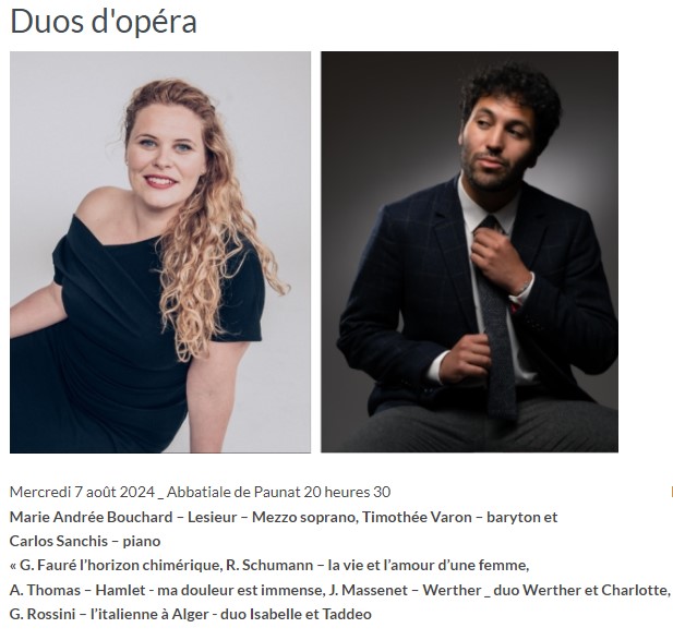 Festival Musique en Sol - Duos d'opéra ANNULE