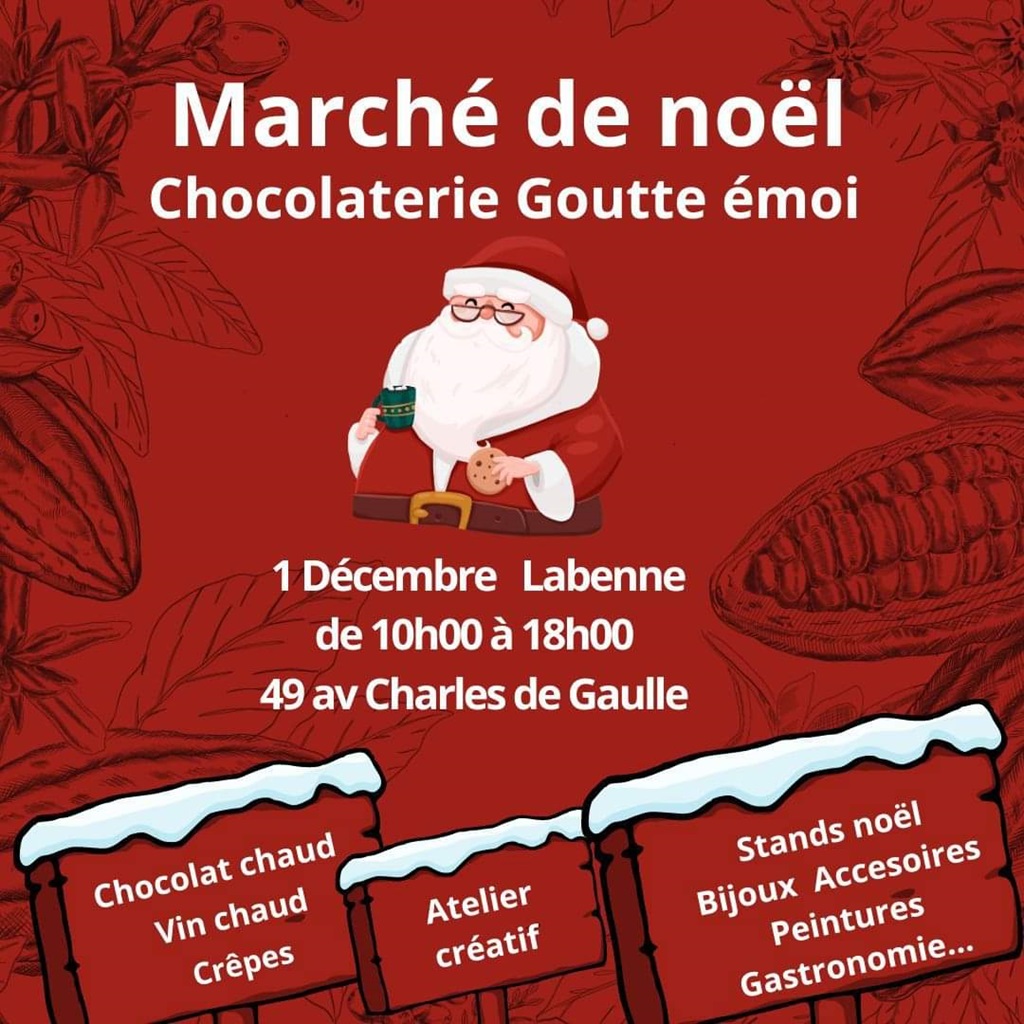 Le premier marché de Noël de la chocolaterie Goutte émoi !