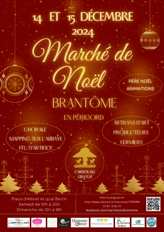 Marché de Noël de Brantôme en périgord