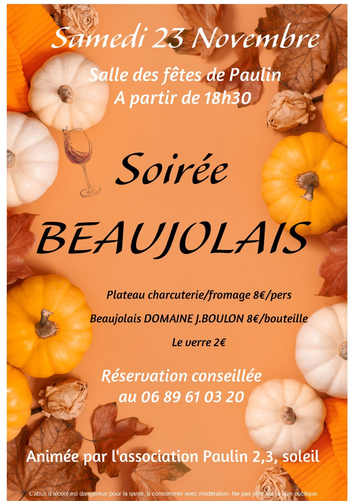 Soirée Beaujolais Nouveau à Paulin