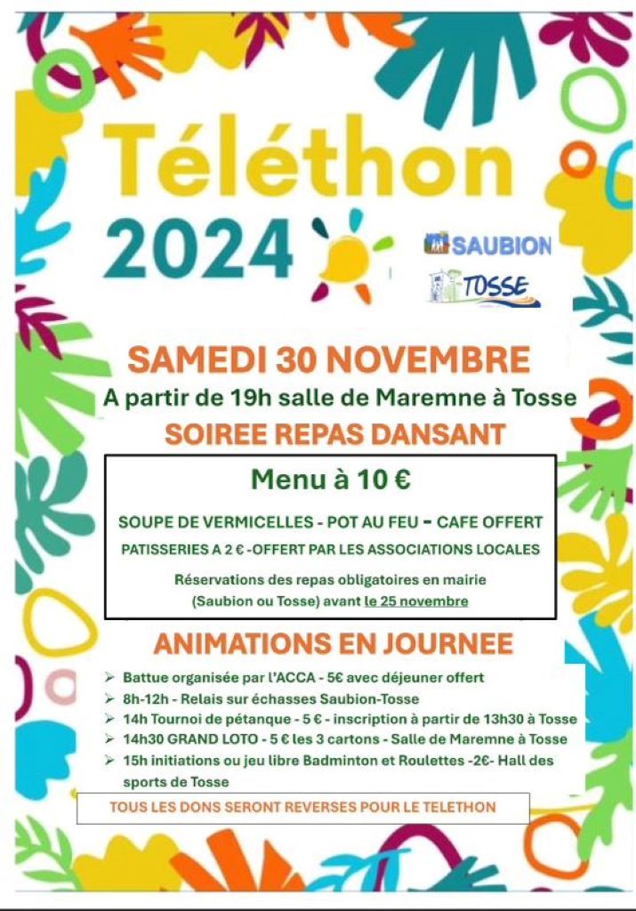 Téléthon Tosse / Saubion