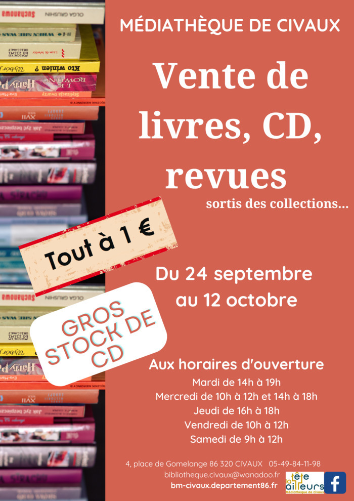 Vente de livres, CD et revues sortis des collections