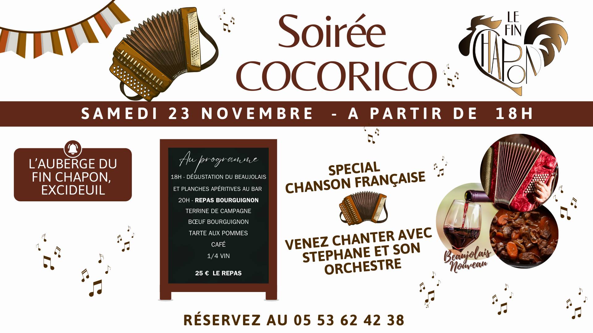 Soirée Cocorico au Fin Chapon