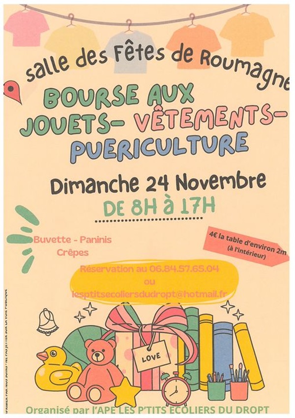 Bourse aux jouets-vêtements-puériculture