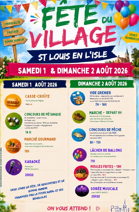 Fête Locale: pétanque, marché gourmand, karaoké