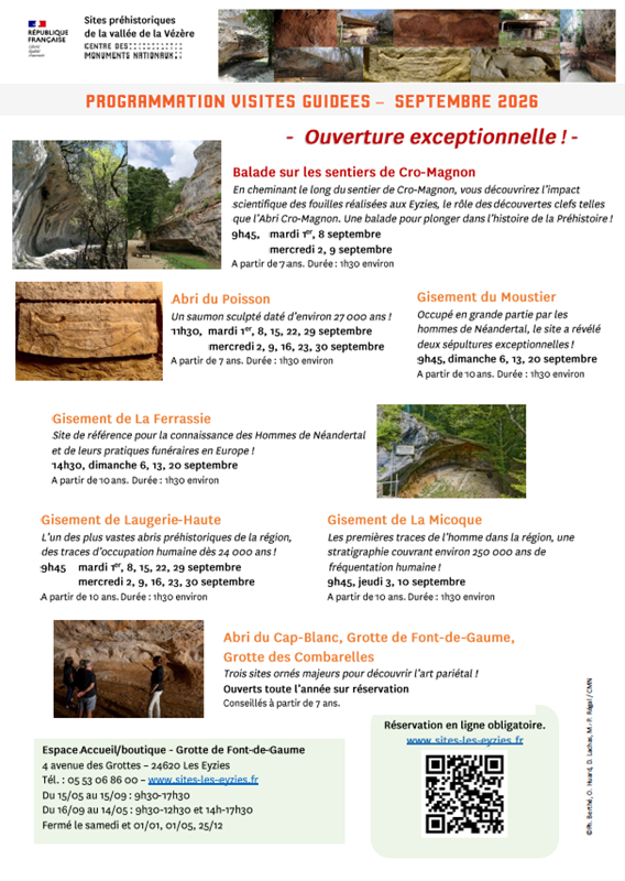 Le mois de septembre sur les Sites préhistoriq ...
