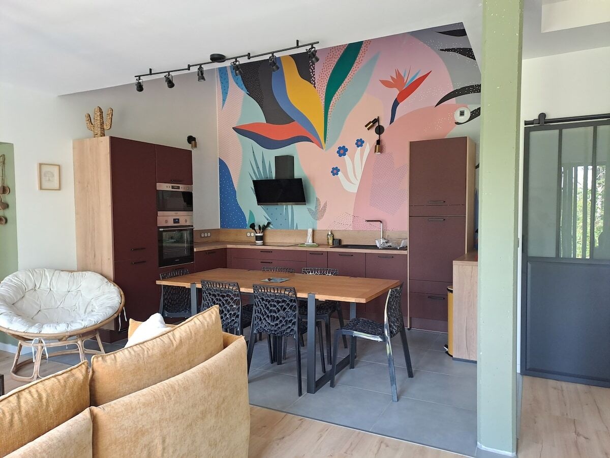 Domaine d'Écoline - Cocon - Cuisine et salle à manger