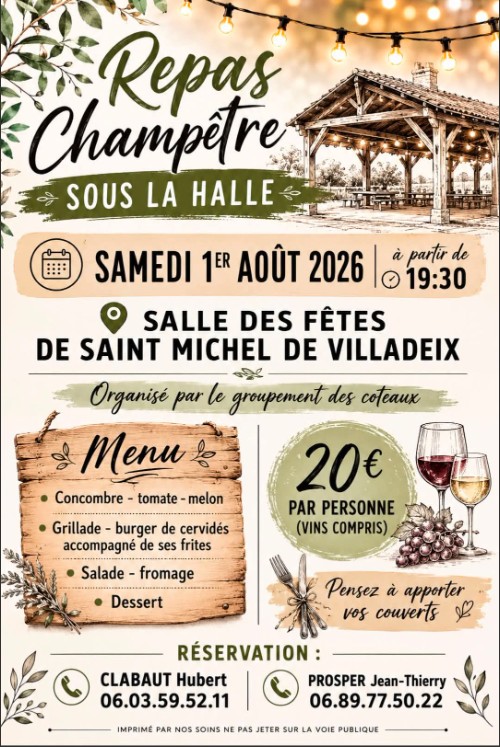 Repas champêtre sous la halle - Saint Michel d ...