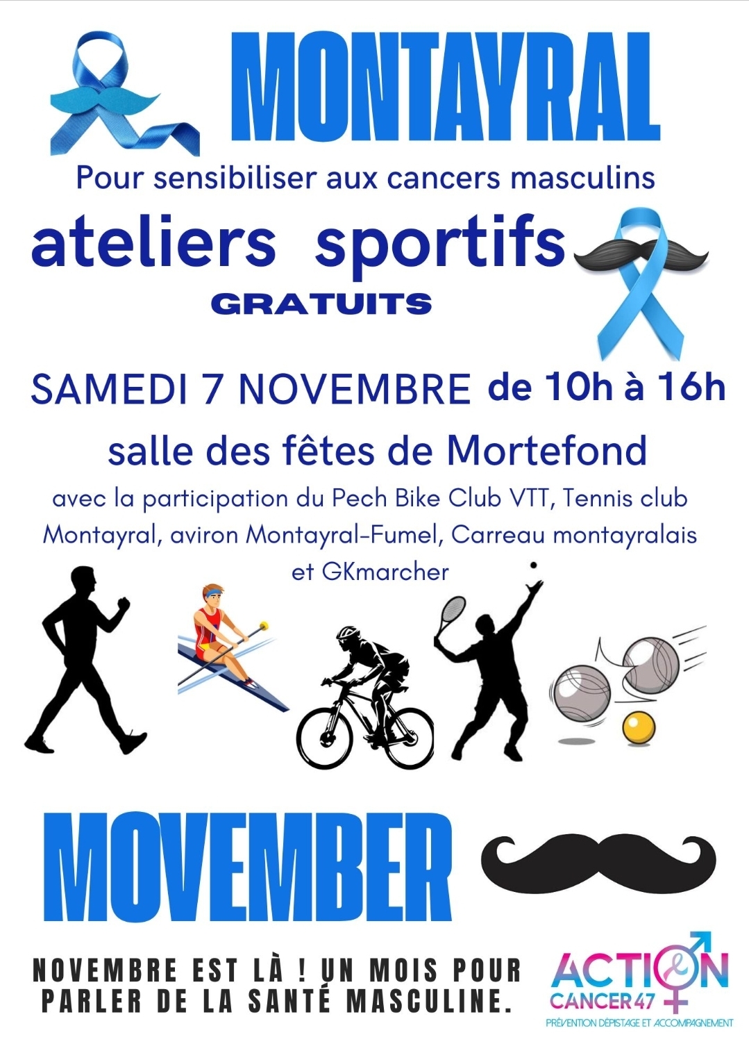 Movember, ateliers sportifs