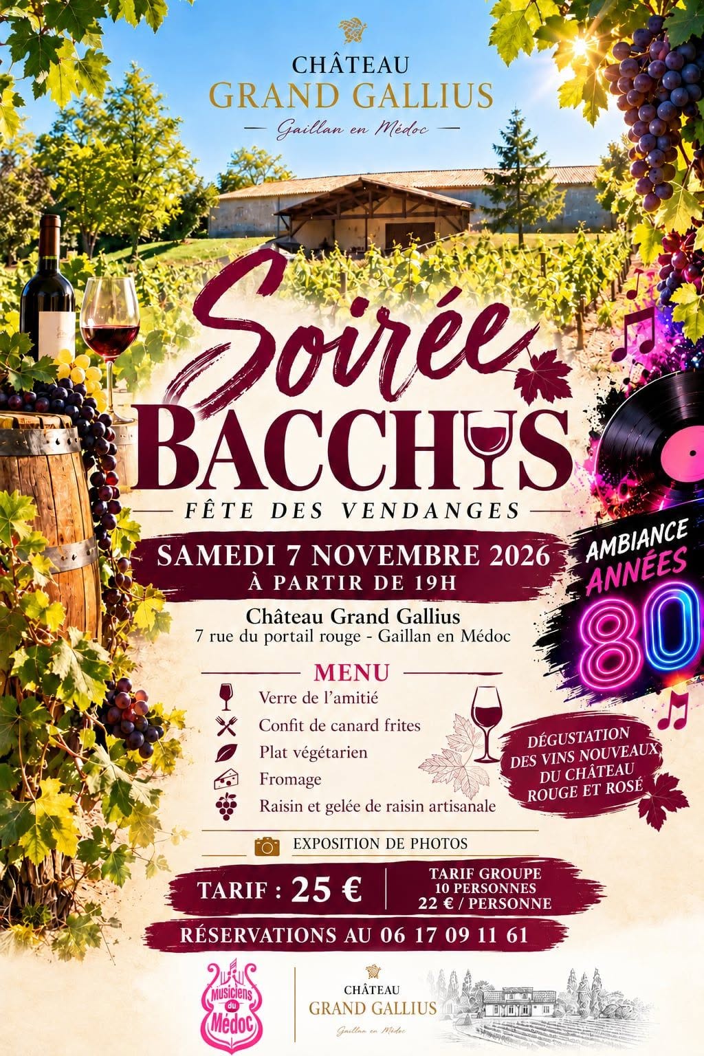 Soirée Bacchus au Château Grand Gallius