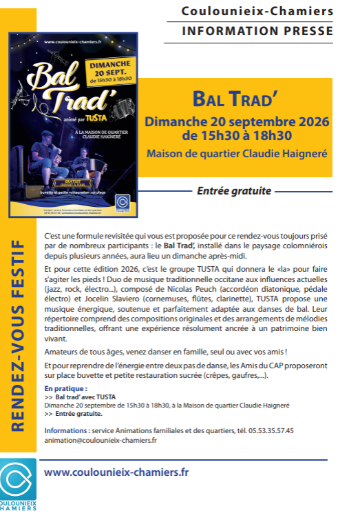 Bal Trad à coulounieix Chamiers