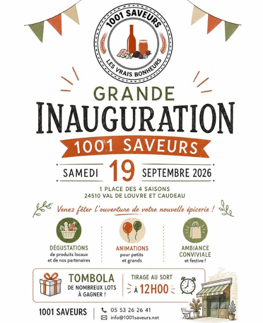 Inauguration de l'épicerie de Sainte Alvère