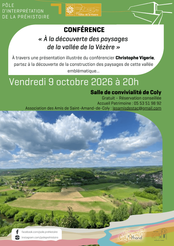 Conférence illustrée - A la découverte des paysages de la vallée de la Vézère