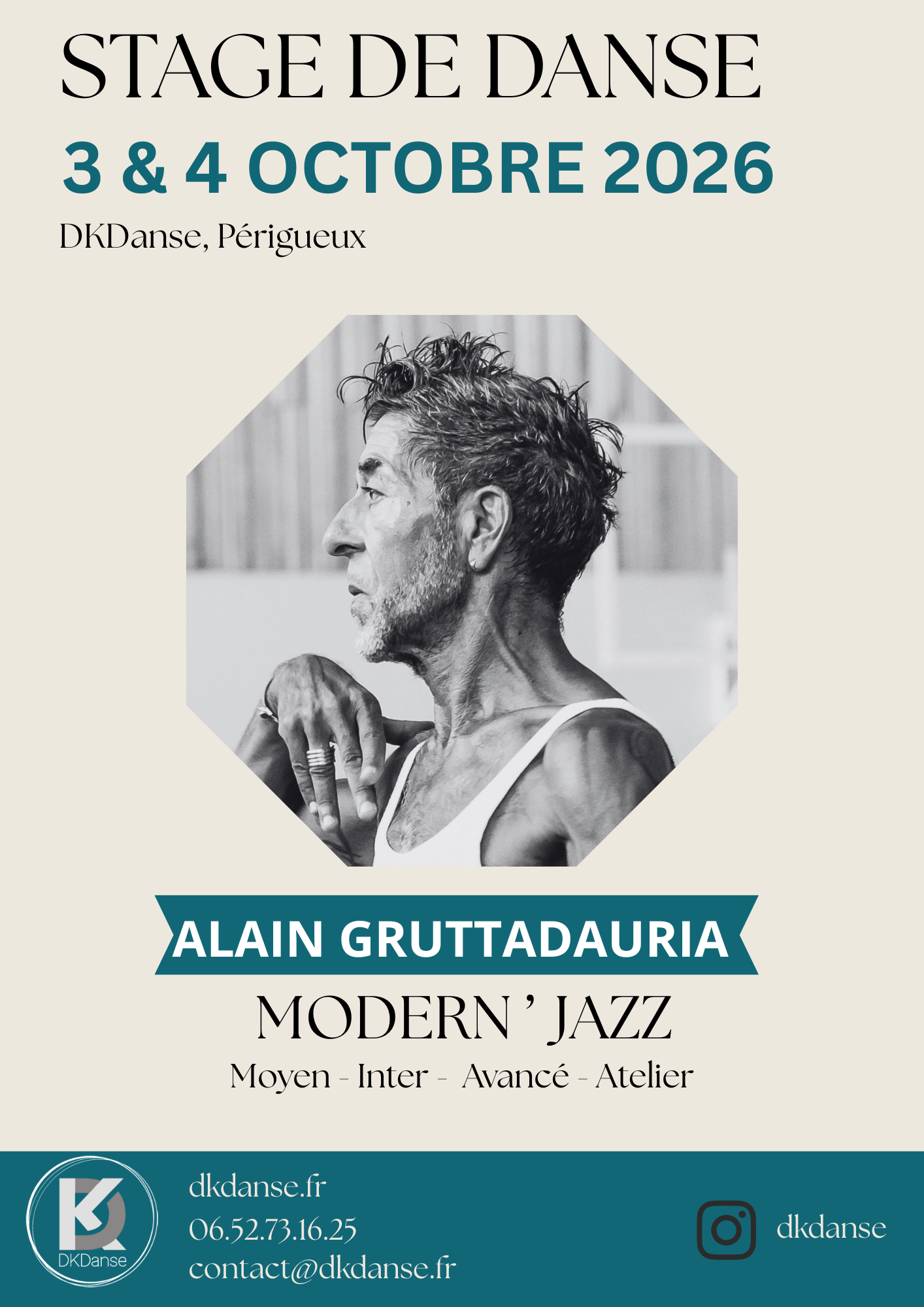 Stage Modern’Jazz – Alain Gruttadauria – DKDanse