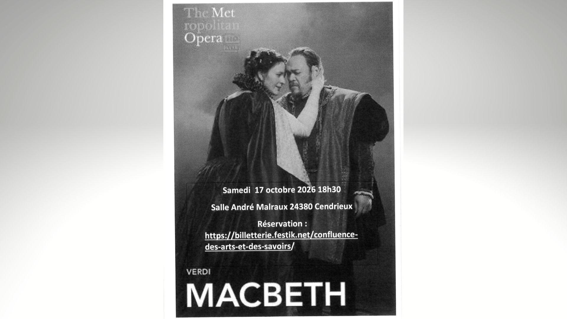 Opéra lyrique: McBeth de Verdi
