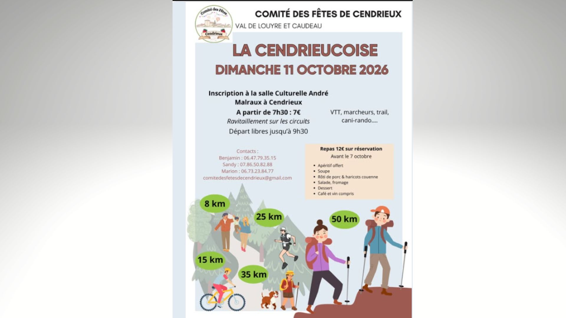 Randonnée La Cendrieucoise 2026