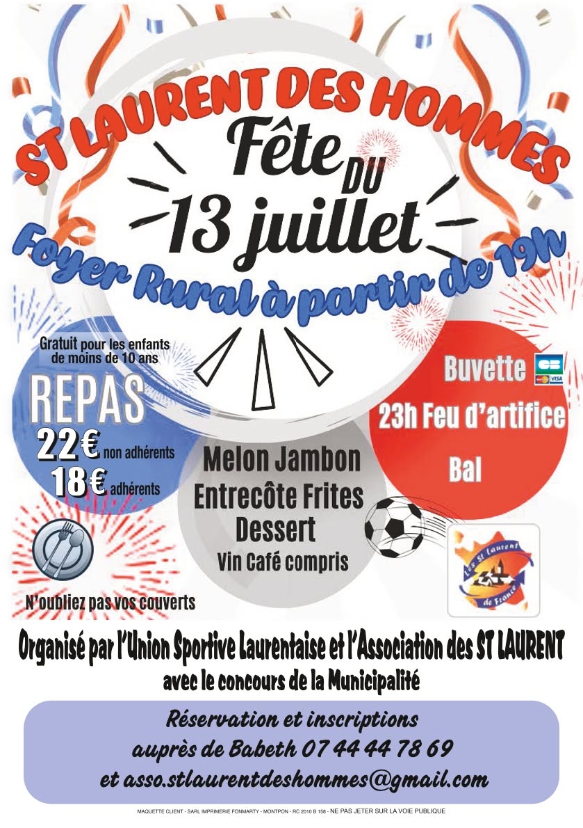 Repas et Feu d’artifices