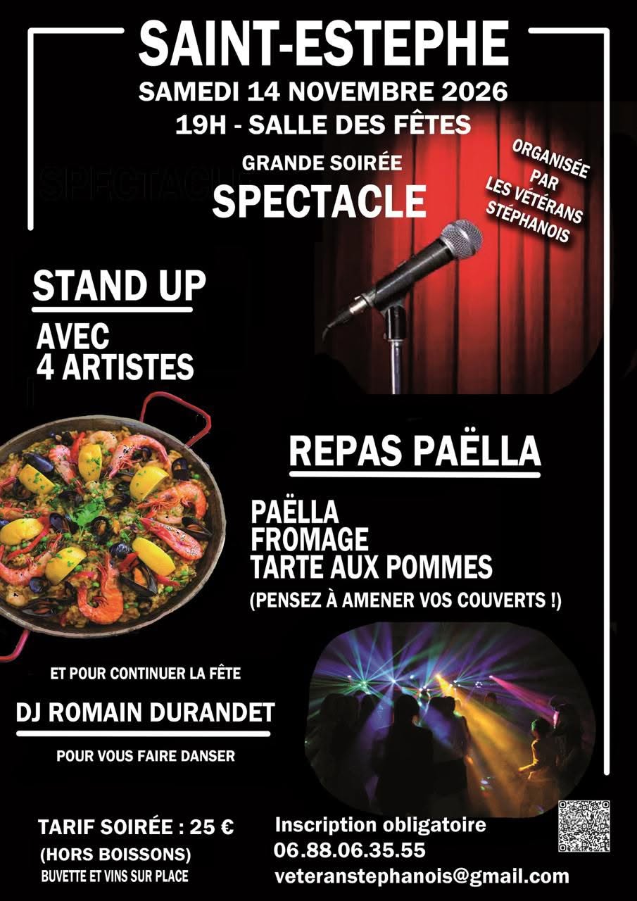 Spectacle et repas dansant à Saint-Estèphe