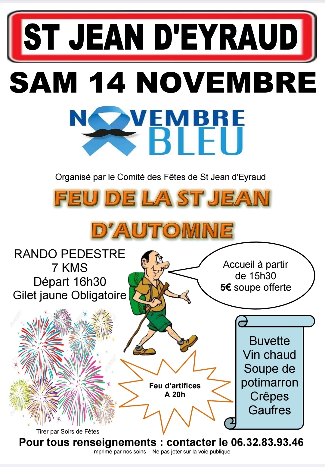 Randonnée et feu d'artifices- Novembre bleu