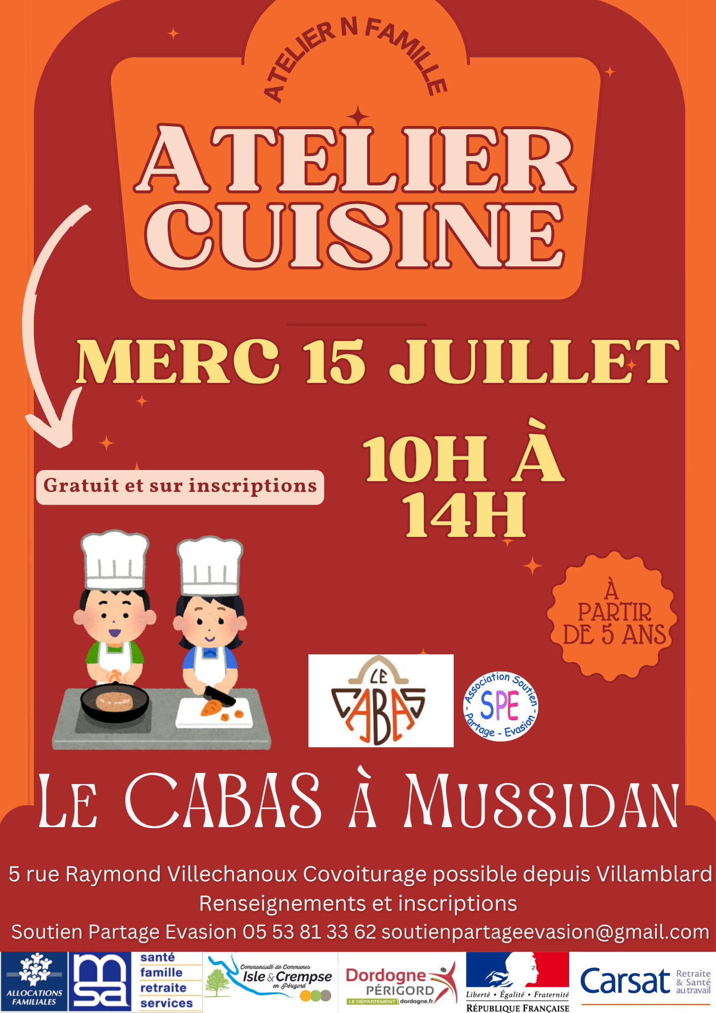 Atelier cuisine enfants et adultes
