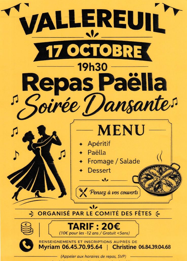 Repas soirée dansante