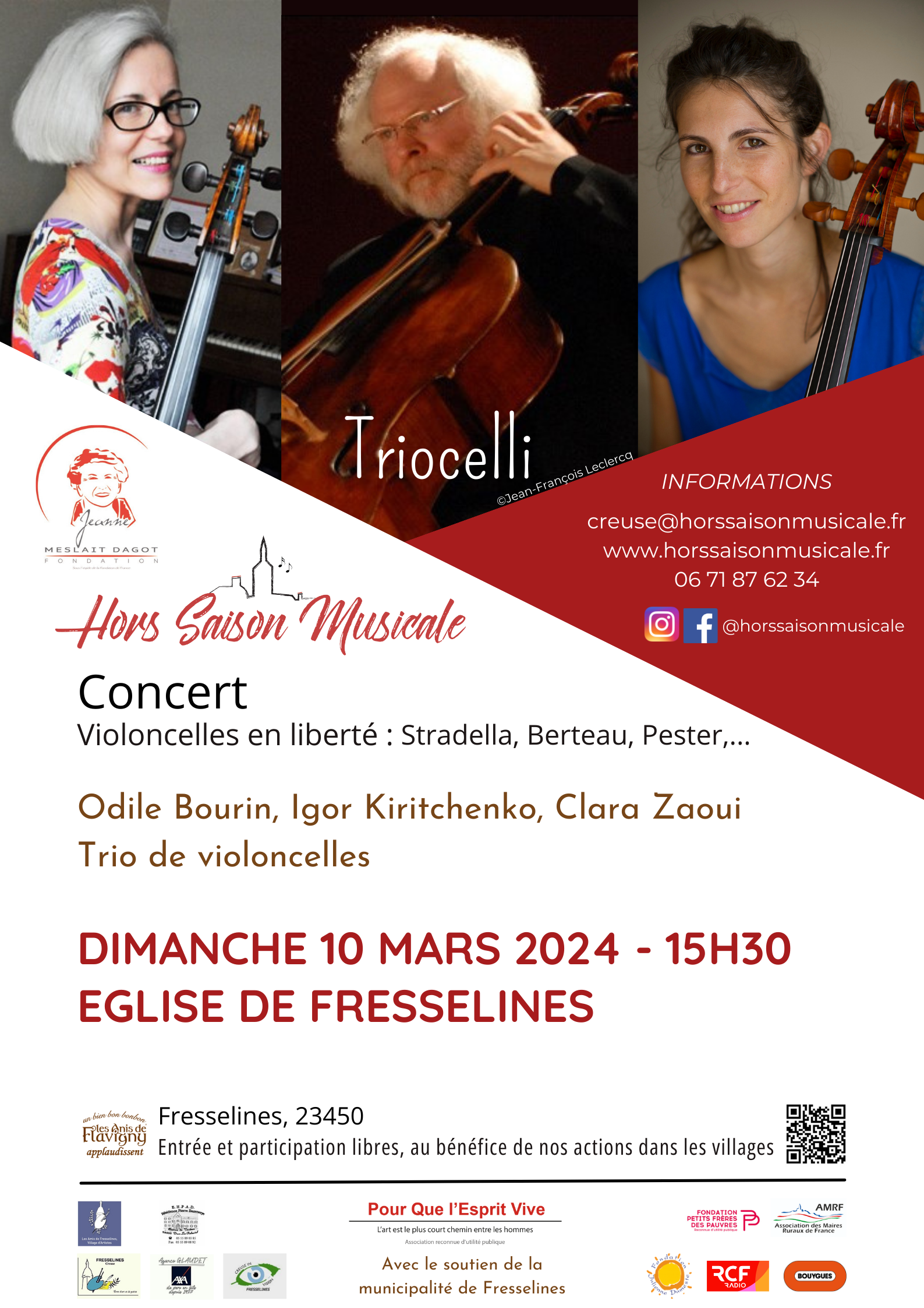 Concert violoncelles en liberté