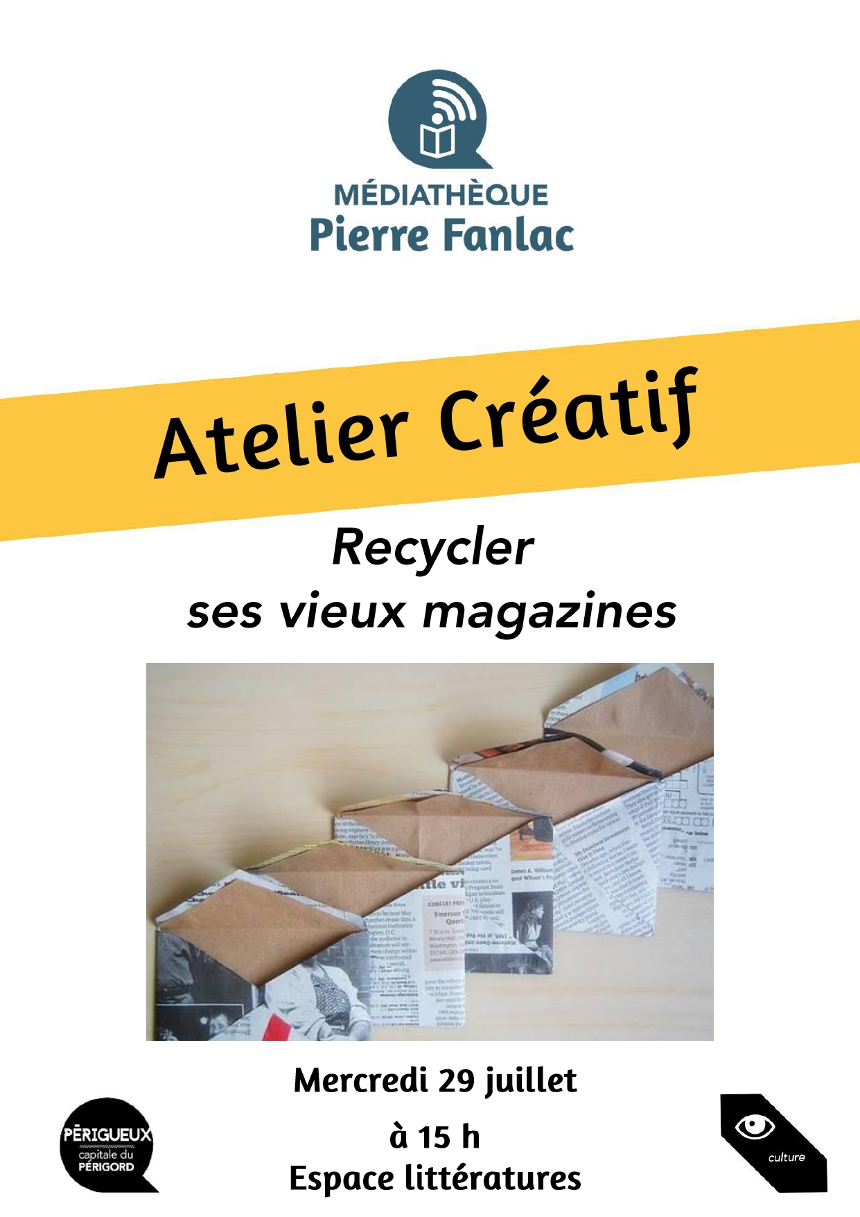 Ateliers créatifs : Recycler ses vieux magazines