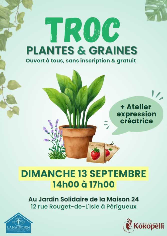Trocs de plantes et atelier artistique