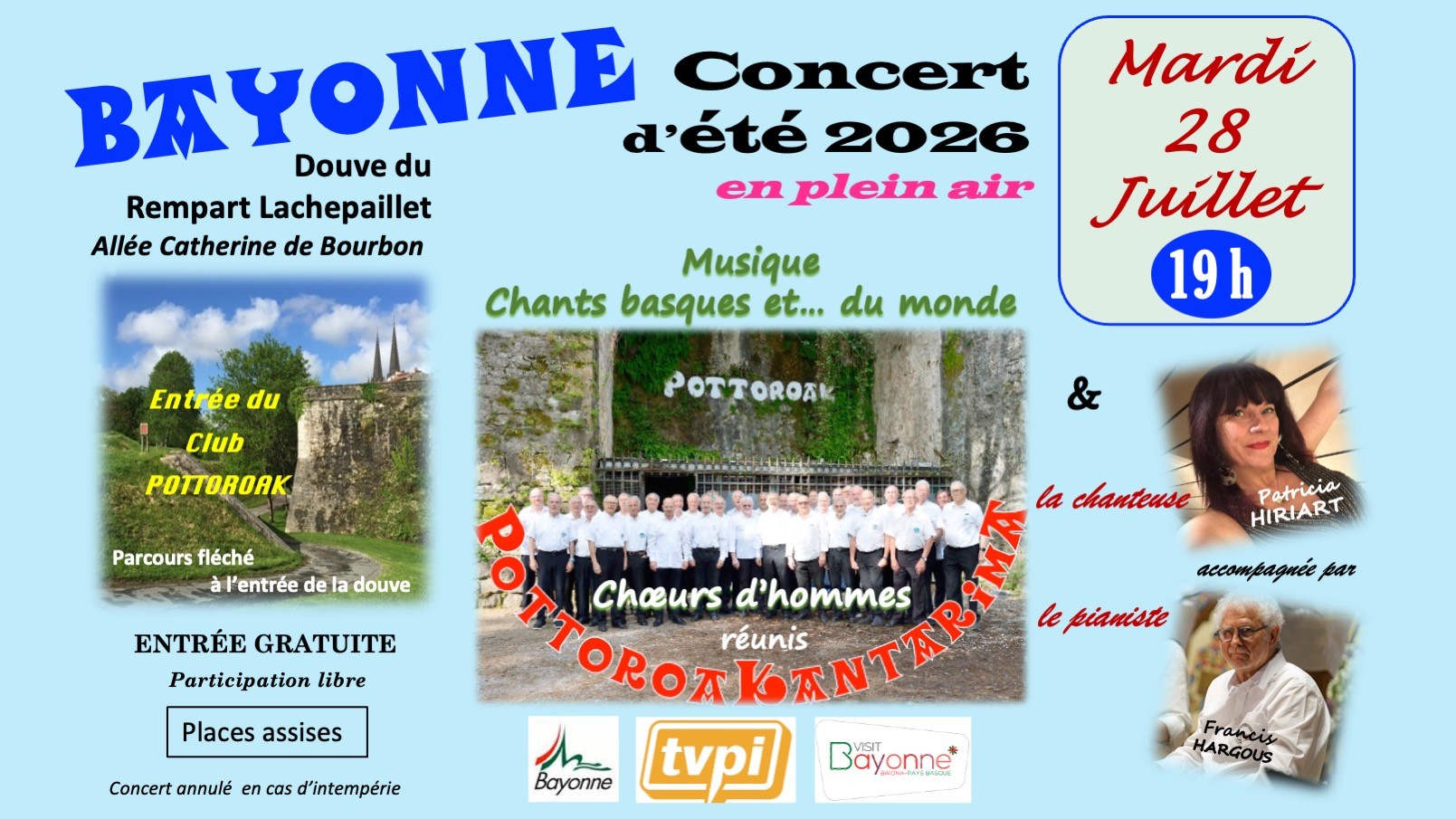 Concert d'été en plein air musique et chants b ...