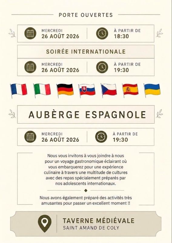 Soirée internationale à la Taverne Médiévale à ...
