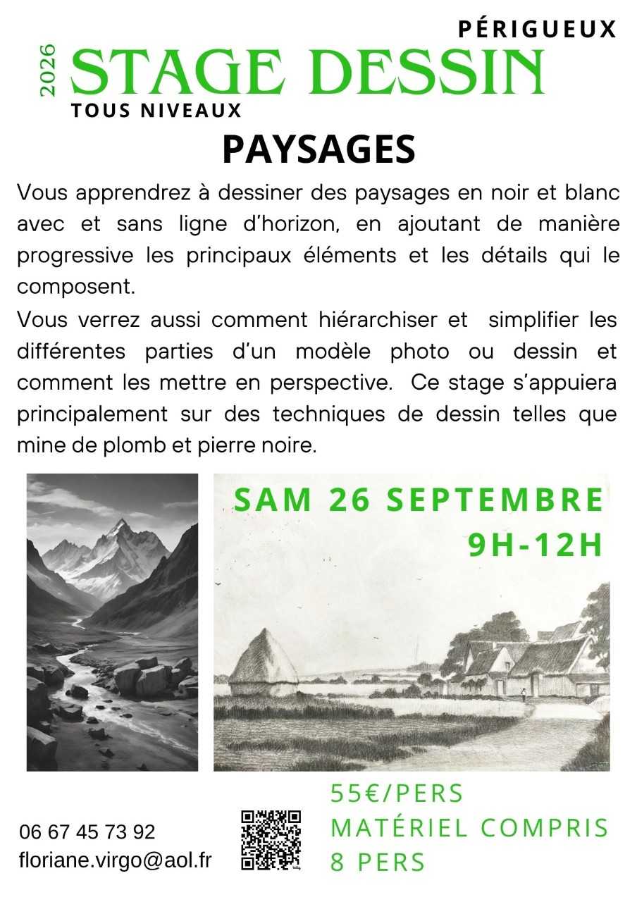 Stage dessin : Dessiner en noir & blanc par Fl ...