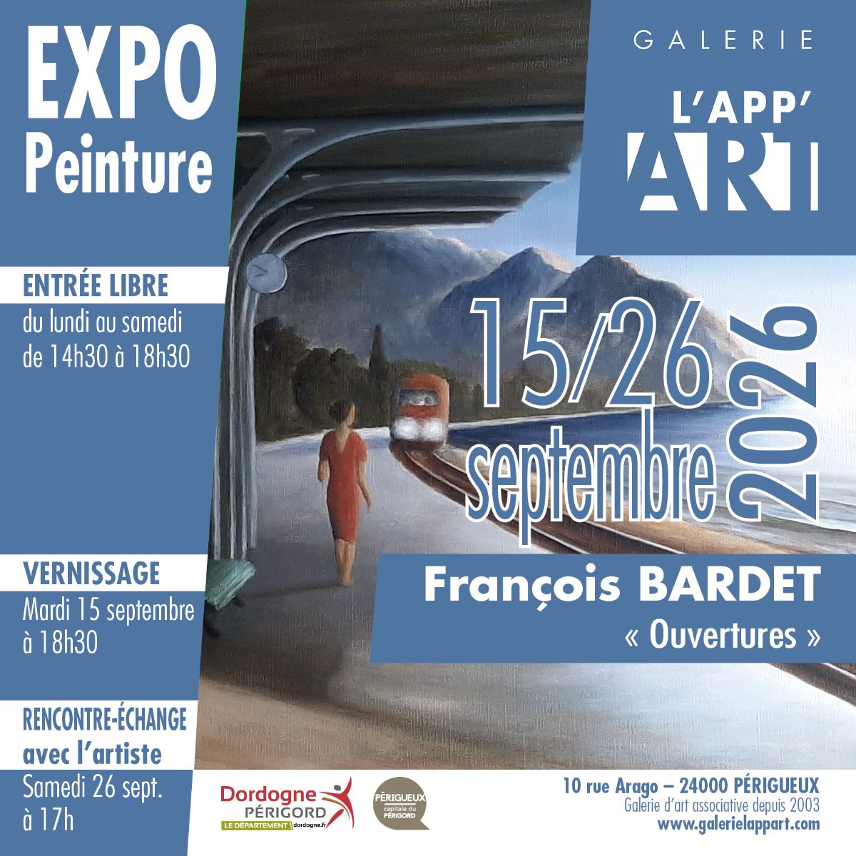 Exposition - "Ouvertures" par François Bardet - Galerie l'App'Art