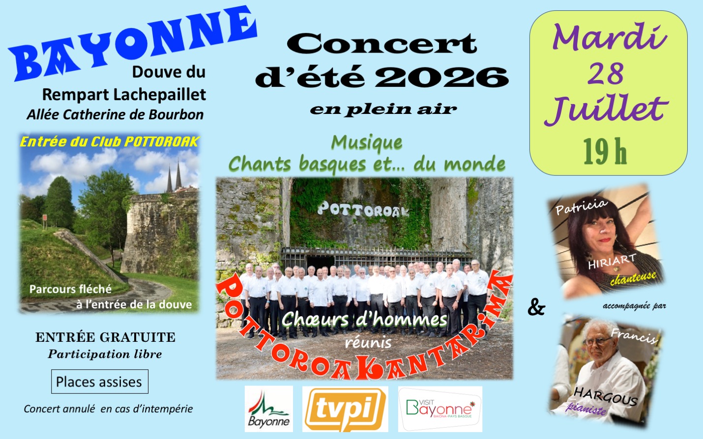 Concert d'été en plein air musique et chants b ...